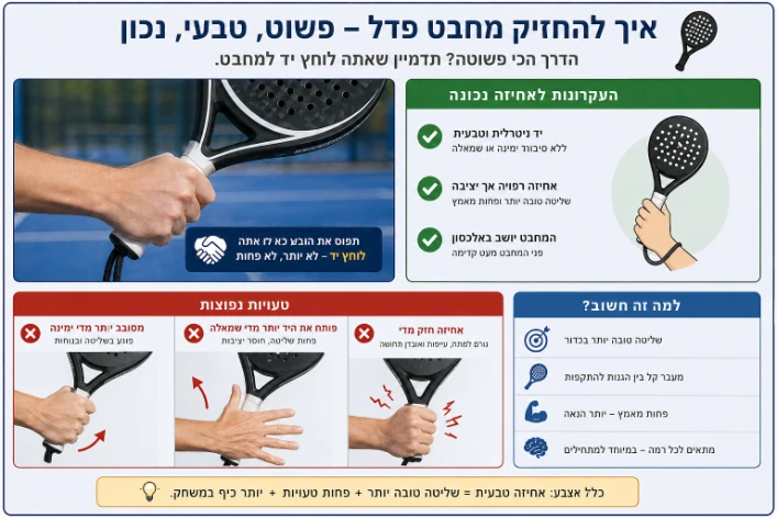 איך מחזיקים מחבט פאדל